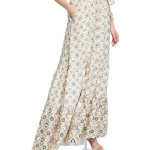 ALC Caroline Wrap Maxi Skirt NWT 12 Retail $650 A.L.C. Floor Length Ruffled Hem